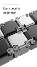 🔄 Kovinski Infinite Magic Cube – mehanska fidget igrača