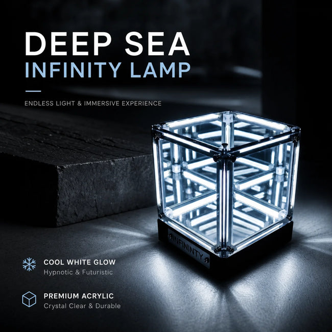 💡 Hypercube LED Namizna Svetilka – 3D infinity efekt
