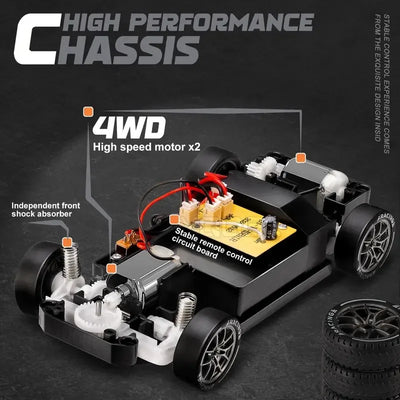 RC Drift Avto 1:24 – 4WD Dirkalnik 20 km/h 🏎️💨