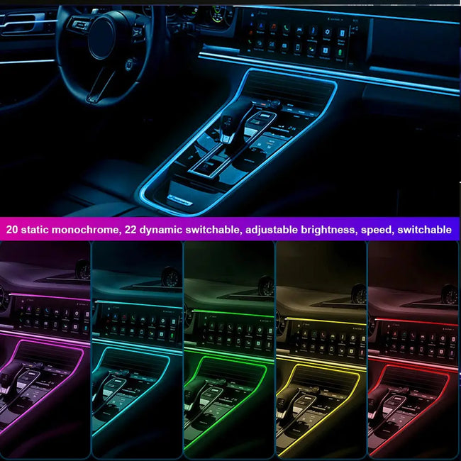 RGB LED ambientna osvetlitev za avto 2-v-1 ali 6-v-1 – fotografija izdelka