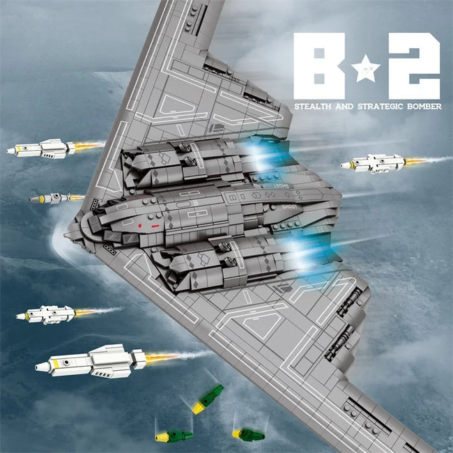 2063-delni B-2 Stealth – gradbeni model letala – slika 2