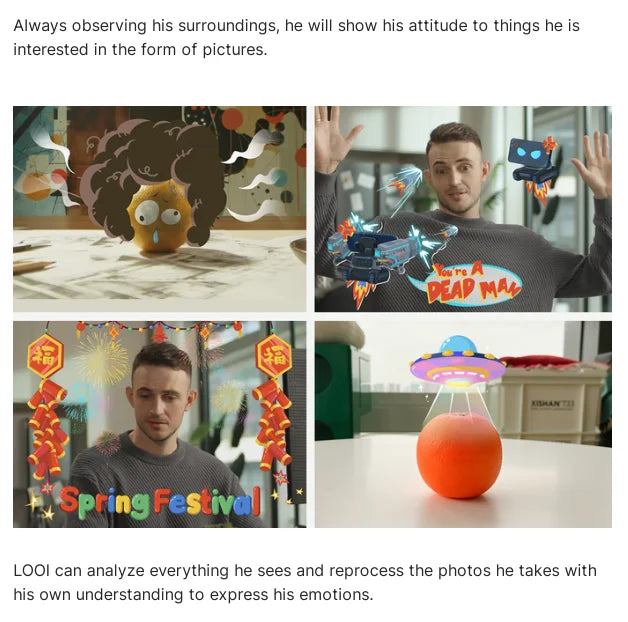🤖 LOOI AI Robot z glasovnim upravljanjem in ChatGPT