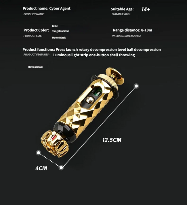 🔫 Kovinski Ratchet Fidget Gun – mehanska antistresna igrača