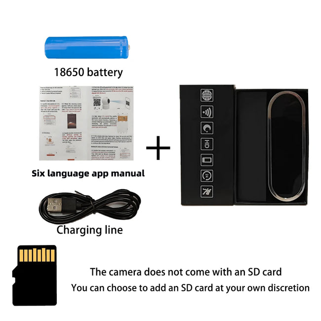 Mini WiFi ura-kamera 4K HD z infrardečim nočnim vidom