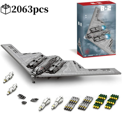 2063-delni B-2 Stealth – gradbeni model letala – slika 1