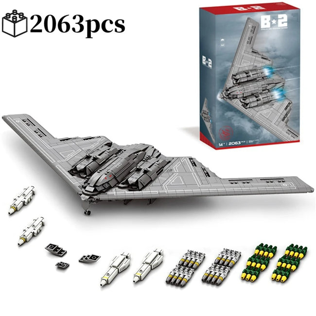 2063-delni B-2 Stealth – gradbeni model letala – slika 1