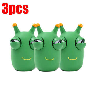 👀 Zeleni Squishy Toy črv – antistresna igračka