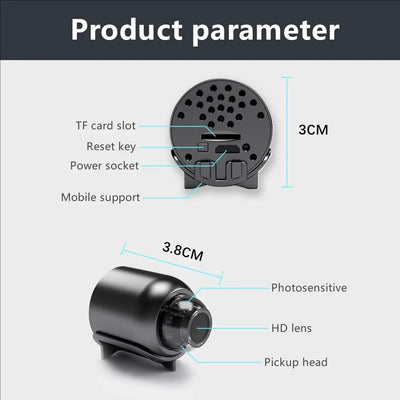 Mini WiFi kamera X5 1080p z nočnim vidom