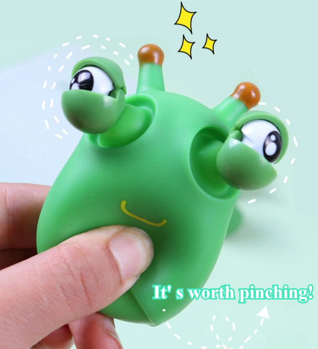 👀 Zeleni Squishy Toy črv – antistresna igračka
