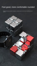 🔄 Kovinski Infinite Magic Cube – mehanska fidget igrača