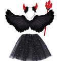 Črna angelska in demonska krila – različica black devil set 1