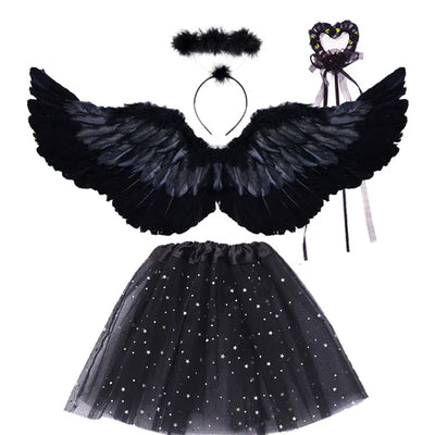 Črna angelska in demonska krila – različica black angel set 1
