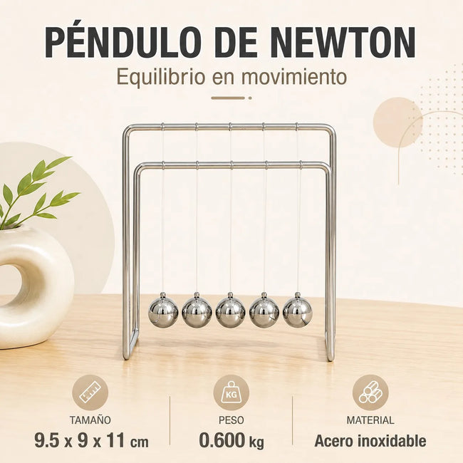 ⚙️ Newtonovo nihalo – 5 kovinskih kroglic, namizna antistresna igrača
