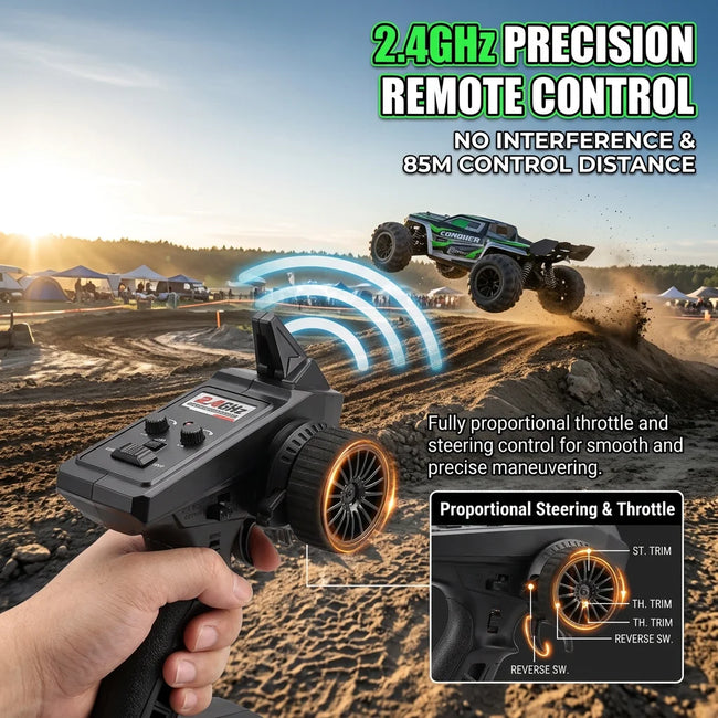 **RC Avto 38 km/h – 4WD, 1:16, LED Luči in Drift** 🏎️💨