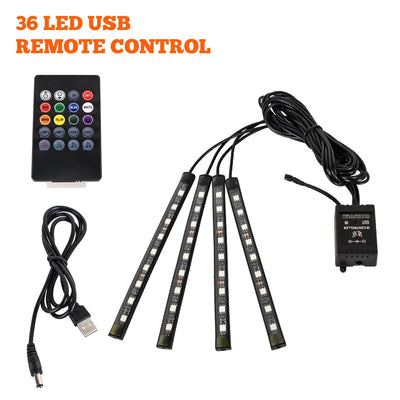 RGB LED ambientna osvetlitev za avto 36/48/72 LED – fotografija izdelka