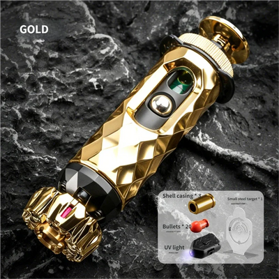 🔫 Kovinski Ratchet Fidget Gun – mehanska antistresna igrača