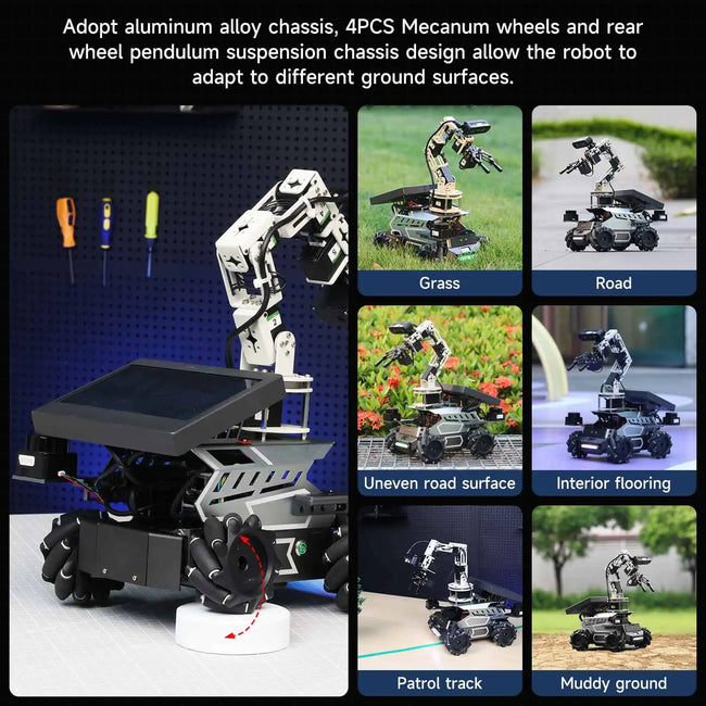 AI robotski avto Yahboom ROSMASTER M3 Pro – ROS2, LiDAR in robotska roka – slika 5
