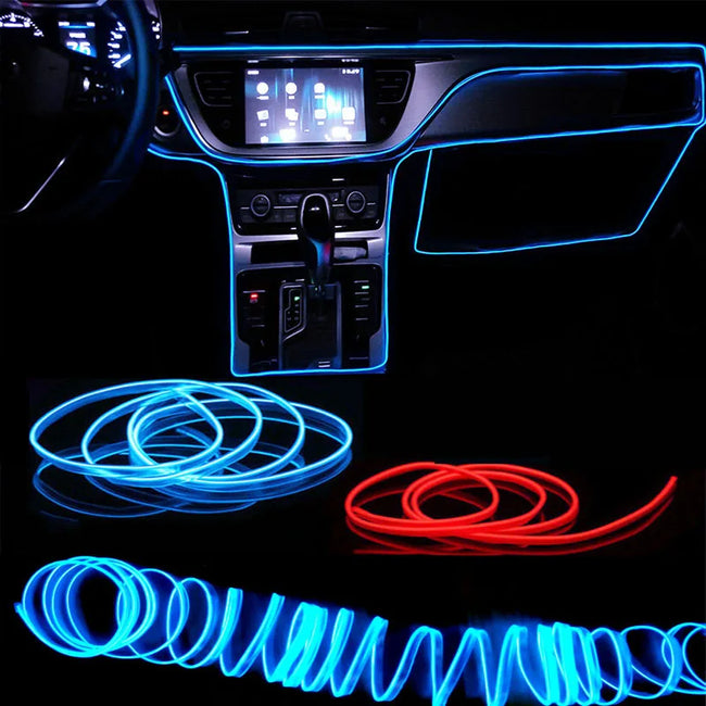LED neon trak za notranjost avta 1/3/5 m USB – fotografija izdelka