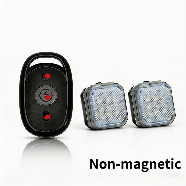 Brezžična LED opozorilna utripalka za avto in motor – fotografija izdelka