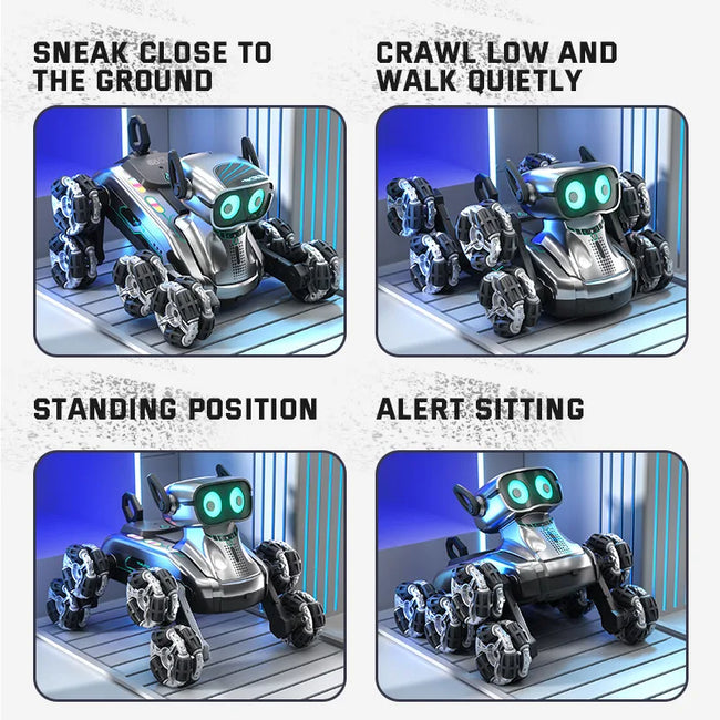 🤖 **RC robotski pes z upravljanjem z gestami in 8 kolesi** 🐶