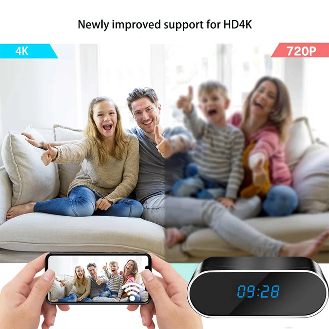 Mini WiFi ura-kamera 4K HD z infrardečim nočnim vidom