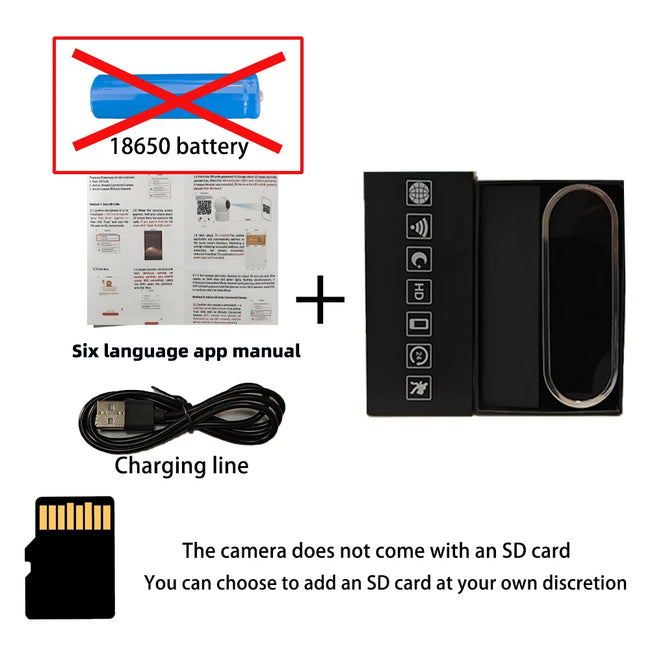 Mini WiFi ura-kamera 4K HD z infrardečim nočnim vidom