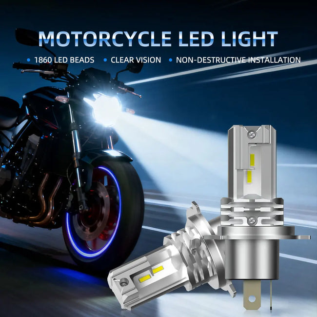 H4 LED žarnica za motor – kratke in dolge luči – fotografija izdelka