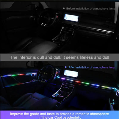 RGB LED ambientna osvetlitev za avto 2-v-1 ali 6-v-1 – fotografija izdelka