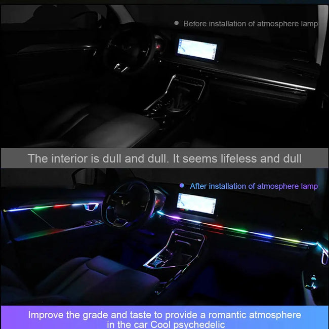 RGB LED ambientna osvetlitev za avto 2-v-1 ali 6-v-1 – fotografija izdelka
