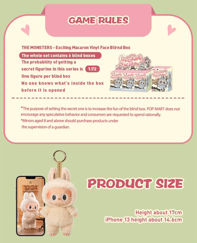 🍬 POP MART LABUBU THE MONSTERS – Exciting Macaron Mystery Box 🎁