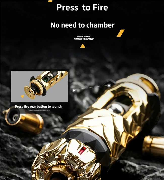 🔫 Kovinski Ratchet Fidget Gun – mehanska antistresna igrača
