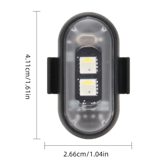 Brezžična LED opozorilna utripalka 1–6 kosov z USB polnjenjem – fotografija izdelka