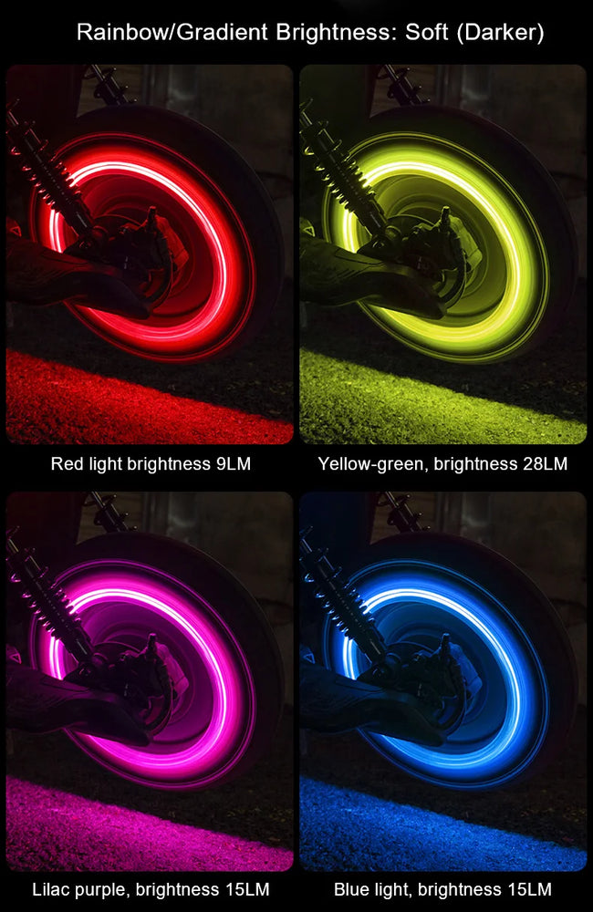 LED lučka za ventil pnevmatike – 7 barv – fotografija izdelka