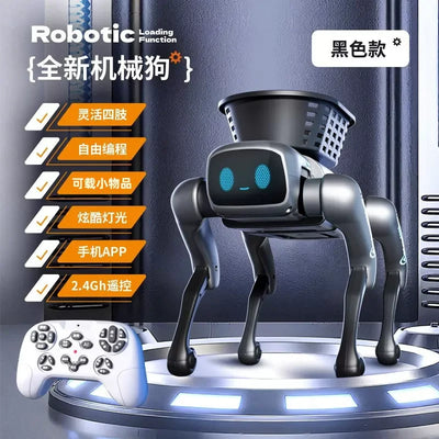 🤖 AI robotski pes z daljinskim upravljanjem in nosilno košarico