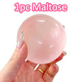 Blue Maltose Squishy Toy Cute Mochi Anti Stress Fidget Toy Soft Simulated Bule Transparent Ball Quick-rebound Decompression Toy