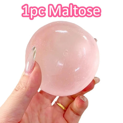 Blue Maltose Squishy Toy Cute Mochi Anti Stress Fidget Toy Soft Simulated Bule Transparent Ball Quick-rebound Decompression Toy