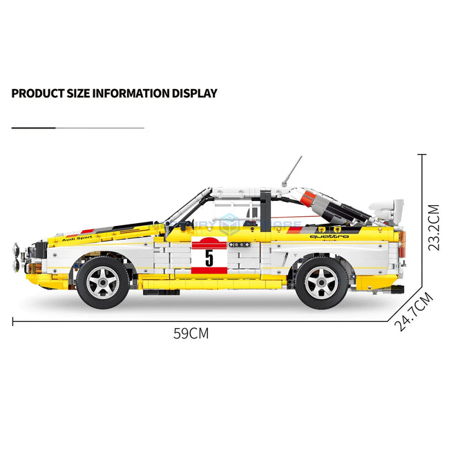 1:10 klasični rally avtomobil – 3887-delni MOC model – slika 3