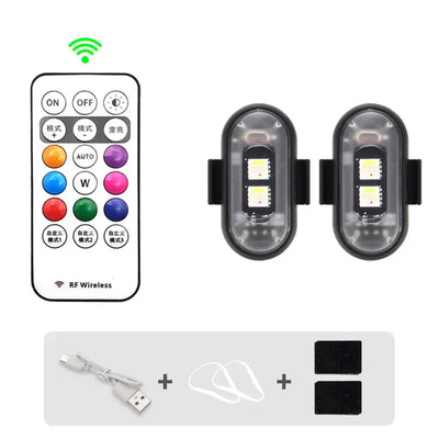 Brezžična LED opozorilna utripalka 1–6 kosov z USB polnjenjem – fotografija izdelka