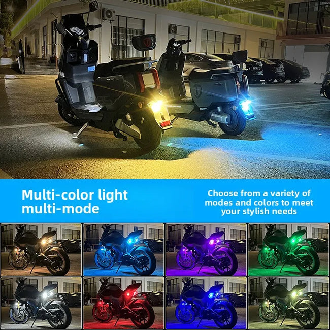 Brezžična LED opozorilna utripalka za avto in motor – fotografija izdelka