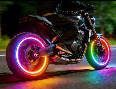 LED lučka za ventil pnevmatike – 7 barv – fotografija izdelka
