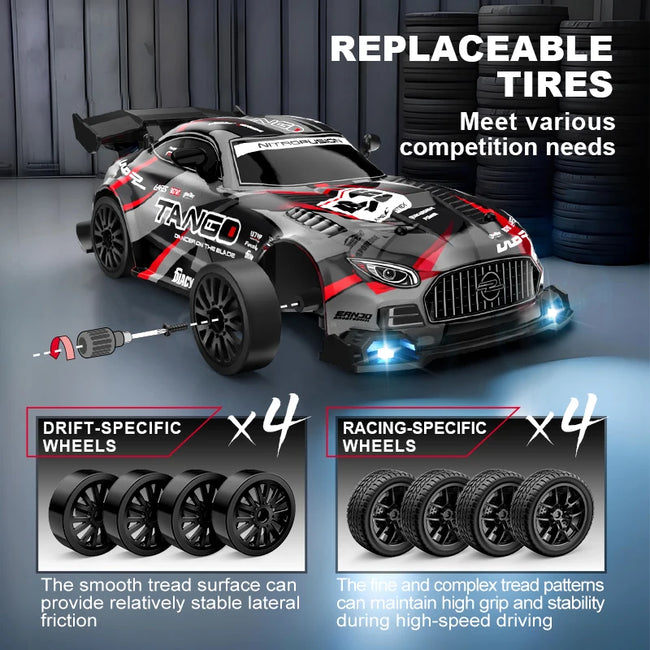 The 2025 new four-wheel drive rc remote control car drifts at high speed, runs as a racing car, and is a gift for children's toy