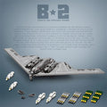 2063-delni B-2 Stealth – gradbeni model letala – slika 3
