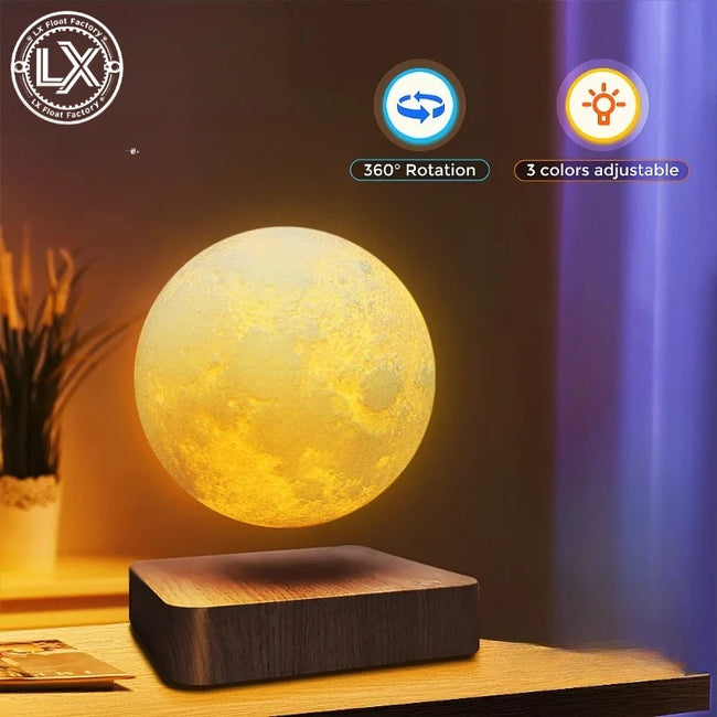 Magnetna lebdeča luna – 3-barvna LED nočna svetilka