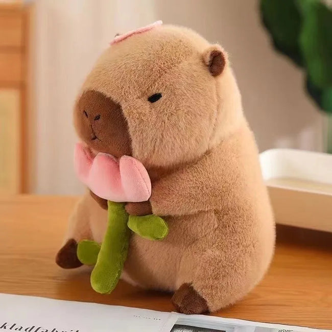 23CM Kawaii Anime Capybara Bread Plush Toy Creative Stuffed Animals Capybara Toast Doll Girl Birthday Toys Girlfriend Cute Gifts