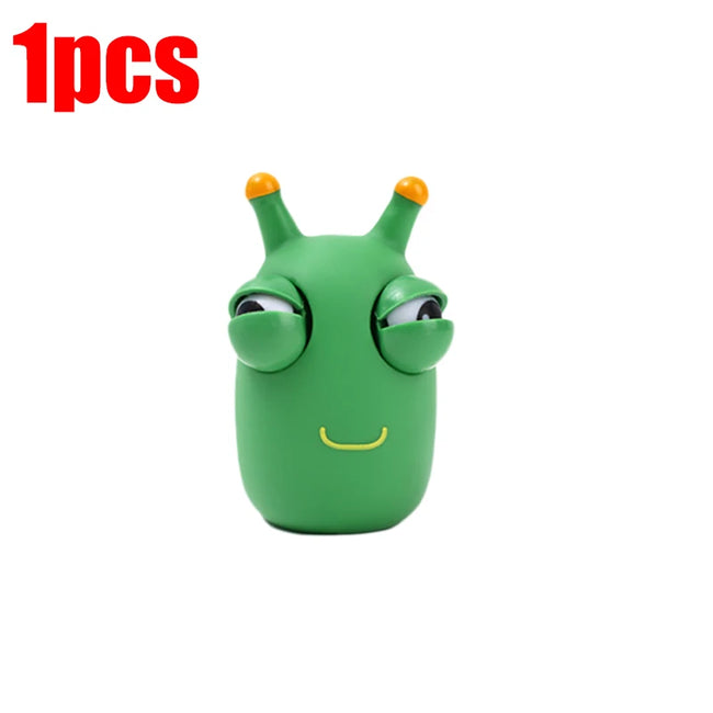 👀 Zeleni Squishy Toy črv – antistresna igračka