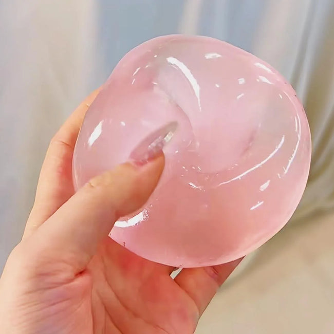Blue Maltose Squishy Toy Cute Mochi Anti Stress Fidget Toy Soft Simulated Bule Transparent Ball Quick-rebound Decompression Toy