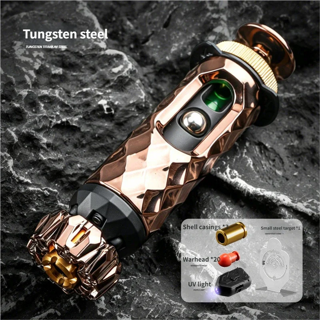 🔫 Kovinski Ratchet Fidget Gun – mehanska antistresna igrača