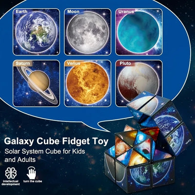 🌌 2-v-1 Star Sky Infinity Cube – fidget puzzle igrača