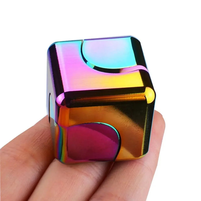 ⚙️ Kovinski Cube Spinner – 3D EDC Fidget igrača