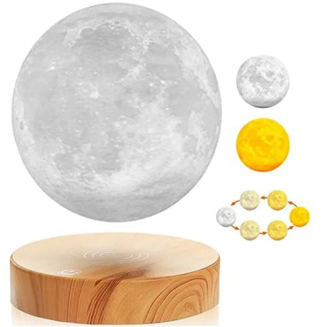 Magnetna lebdeča luna – 3-barvna LED nočna svetilka